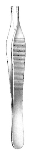 [00014526] 11188-12: Adson-Brown Forceps, 7 x 7 teeth, 12 cm long, straight, for gripping tissue, atraumatic