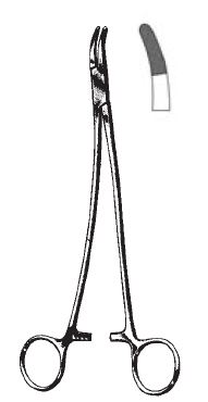 [00015003] 25330-23 : Stratte Needle holder, curved jaws and curved shanks, 24 cm long