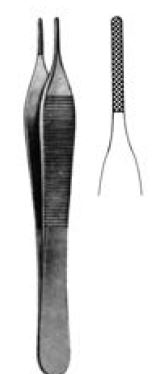 [00015389] 11174-12 : Adson "HM" Tissue forceps, with tungsten carbide inserts, 12 cm long
