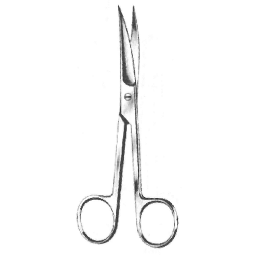 [00015571] 09121-11 : Operating scissors, sharp/sharp, curved, 11.5 cm long