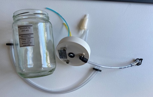 [00021845] ADI 090303: Glass jar with lid (connectors and pipes included) for Coolstar