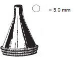 [00022055] 45018-50 : Boucheron Ear specula, fig. 1, diameter 5.0 mm, round, for adult