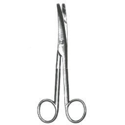 [00022486] 09174-17TC : Mayo-Stille &quot;HM&quot; Dissecting scissors, straight, 17 cm long, with tungsten carbide cutting edges and gold-plated rings