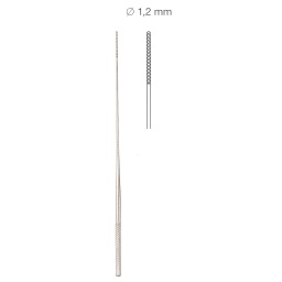 [00000470] 092116-01 : Lathburry (Farrel) Cotton applicator, diameter 1.2 mm, 16 cm long, serrated end, stainless steel