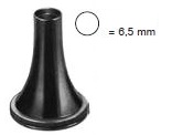 [00022604] 45011-07 : Hartmann Ear speculum, black, diameter 6.5 mm, alone, round