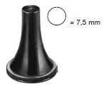 [00022605] 45011-08 : Hartmann Ear speculum, black, diameter 7.5 mm, alone, round