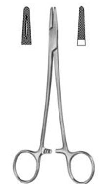 [00022660] 25184-18 : Mayo-Hegar Needle holder "HM", standard pattern, 18 cm long, with tungsten carbide inserts and gold-plated rings