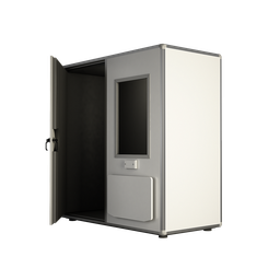 [00022758] P302X1-COMPLETE : PRO 30 Soundproof booth, external dimension 211 x 107 x 217 cm, containing external folding table and window on the door