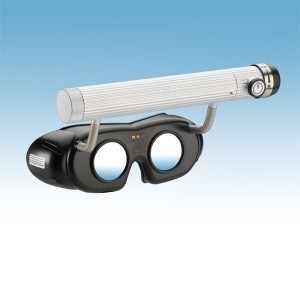 [00022913] 003062-30: Frenzel Led-nystagmus spectacles, with battery hold and fixe glasses