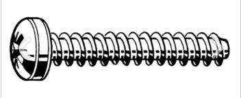 [00031016] X330 KB30X12: Screw for plastic handle of AquaStar, AirStar and CoolStar, 12 mm