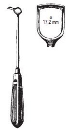 [00031145] 47630-03: Barnhill Adenoid curette, 22 cm long, fig. 3, blade 17.2 mm wide