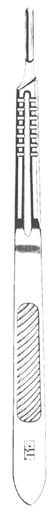 [00031377] 07104-00 : Scalpel handle no. 4 - standaard