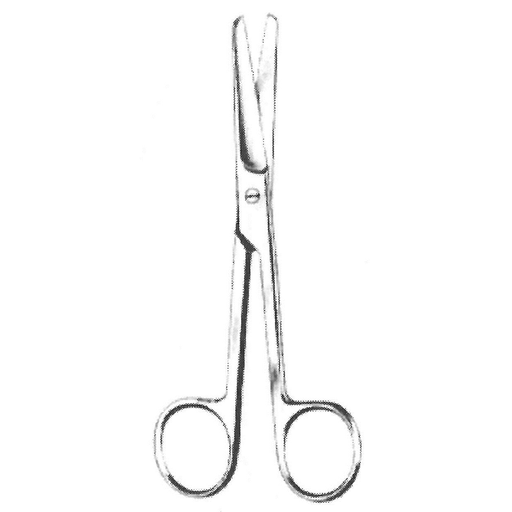 [00031387] 09102-18: Operating scissors, blunt/blunt, straight, 18.5 cm long