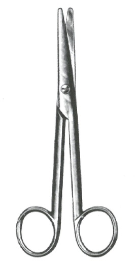 [00031416] 09170-21 : Mayo-Stille Operating and dissecting scissors, straight, 21 cm long