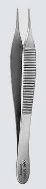 [00031544] S533212-09 : S533212-09: Adson-Brown Forceps, atraumatic, fine lateral teeth, 12 cm long