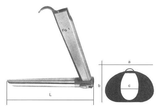 [00031595] 05301-07 : Kleinsasser Operating laryngoscope, 222 x 29.0 x 20.0 x 16.0 x 26.0 cm