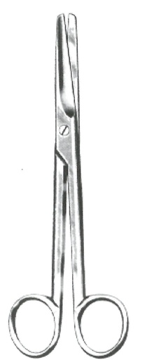 [00031901] 09160-19 : Mayo Operating and dissecting scissors, straight, 19 cm long