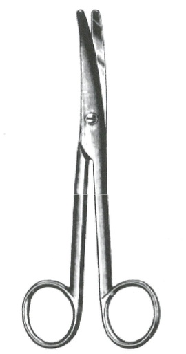 [00031904] 09171-21 : Mayo-Stille Scissors, curved, 21 cm long