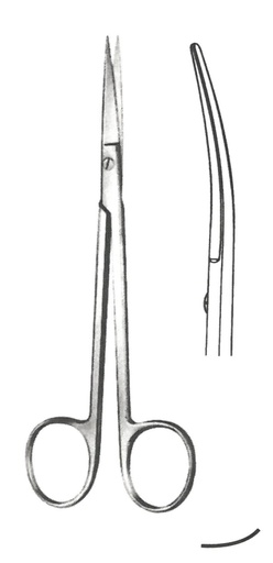 [00031932] 09303-14: Sanvenero Scissors for plastic operations, curved, 14 cm long