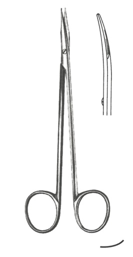 [00031937] 09321-15: Reynolds Surgical scissors, slim, curved, 15 cm long