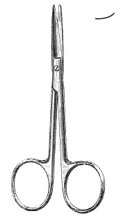 [00031944] 09348-06 : Knapp Dissecting scissors, fine pattern, blunt/blunt, curved, 10 cm long