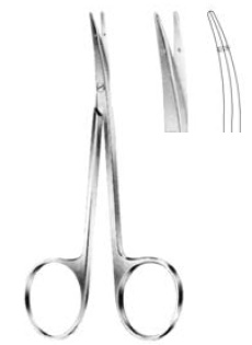 [00031945] 09349-12 : Littler Suture carrying scissors, cutting blades with holes, curved, 12 cm long
