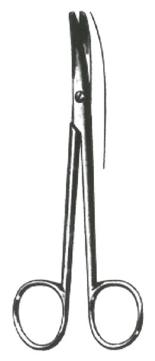 [00031952] 09381-11: Landolt Enucleation scissors, light curve, 12 cm long