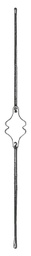 [00032121] 43614-23 : Bowman Lacrimal probe both ends ball-tipped, nickel silver, fig. 2/3, diameter 1.1/1.3 mm