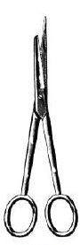 [00032357] 09468-15: Vascular and dissecting scissors, with extended probe tip, straight, 15 cm long