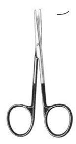 [00032380] 09967-11: Baby Metzenbaum Supercut Scissors, curved, 11 cm long, serrated blades