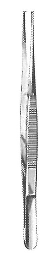 [00032439] 11126-21: Potts-Smith Forceps, 1 x 2 teeth, 21 cm long, delicate pattern