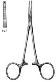 [00032796] 13230-12 : Halsted-Mosquito Artery forceps, standard pattern, 1 x 2 teeth, 12.5 cm long, straight