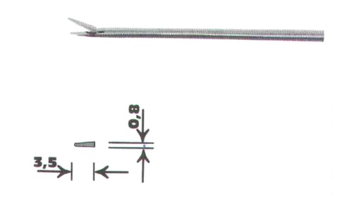[00000891] 5113408-03: Hartmann Ear micro-forceps, 0.8 x 3.5 mm